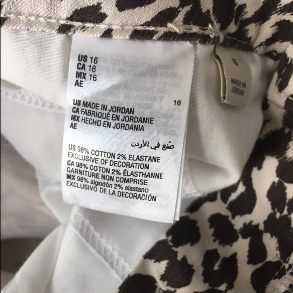 Style & Co Animal Print 16 Curvy Skinny Denim Jeans Pants Jeans Plus Curvy Plus - Picture 6 of 6